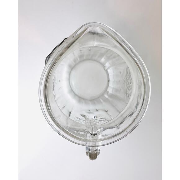 Vintage Anchor Hocking Mayfair Clear Glass Sunflower Open Juice Pitcher 37oz - Picture 3 of 13